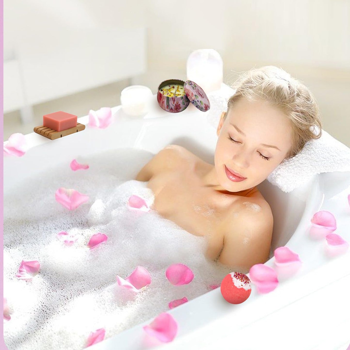 BEECO GIF2U Spa Gift Baskets for Women, Luxury Self Care Relaxation Birthday Gifts for Women, Get Well Soon Gifts for Friend, Scented Bath Gift Box for Christmas,Thanksgiving,Valentine's Day