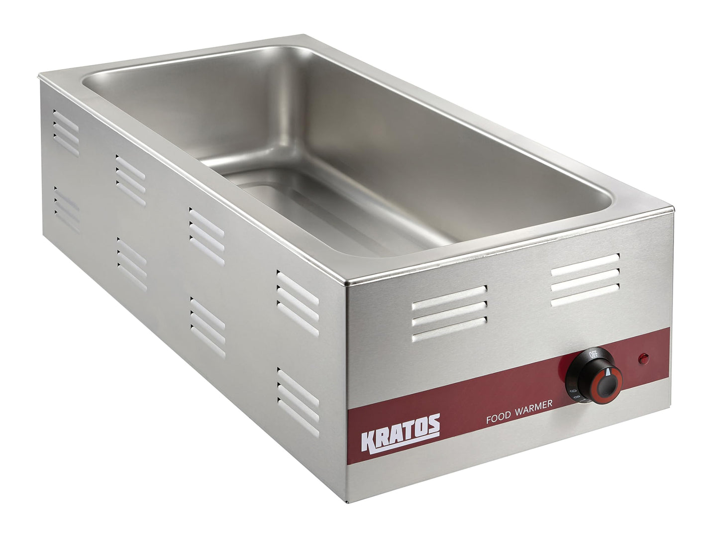 Kratos Commercial Electric Countertop Food Warmer, 4/3-Size Portable Steam Table Food Warmer, 12"x27", 120V, 1500W (28W-532)