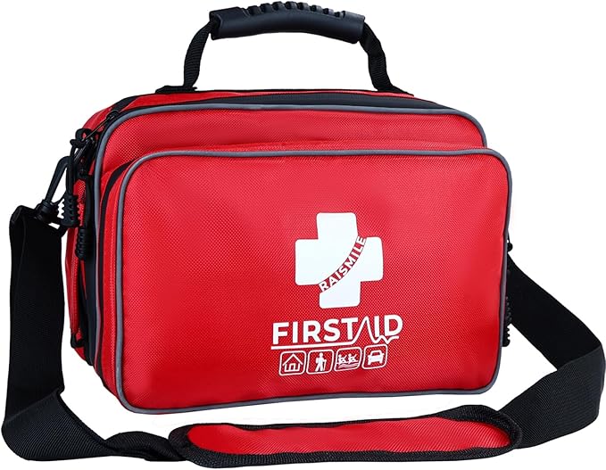 Raismile 505 Piece Large First Aid Kit - Comprehensive Medical Kit for Home, Car, Travel, Camping, Business, School & Outdoor