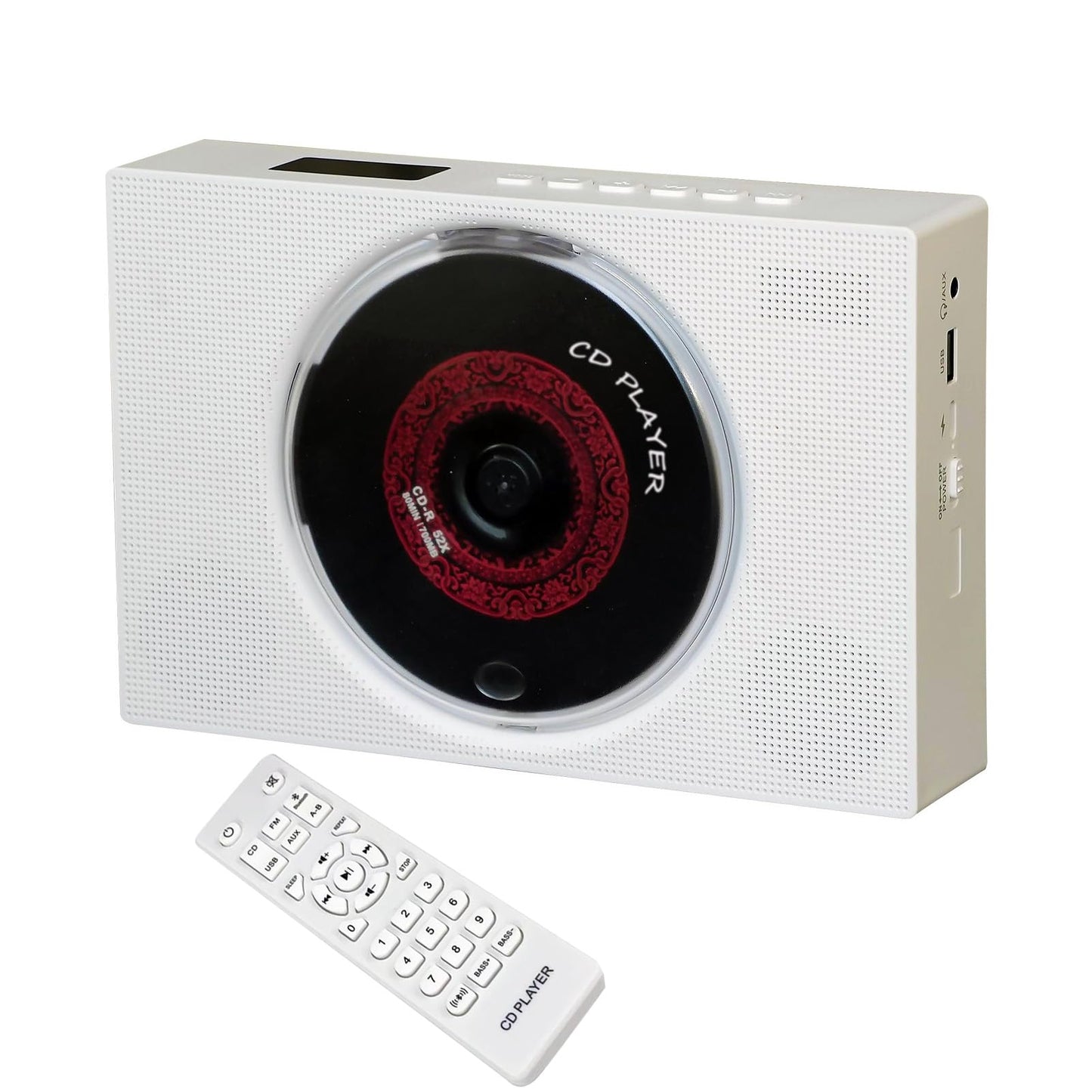 Portable Cd Player With Speakers, Desktop Cd Players For Home, Bluetooth, Remote Control, Led Screen, Fm Radio, U Disk, Aux Port