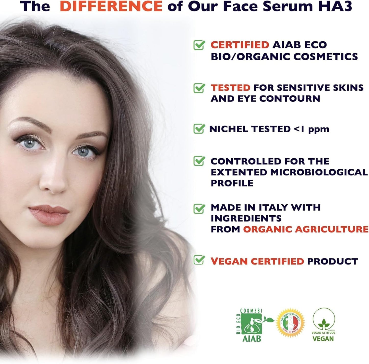 Hyaluronic Acid Serum for Face - 100% Pure with Niacinamide. Anti-Aging, Hydrating Facial Serum for Plumper, Smoother Skin - Cla