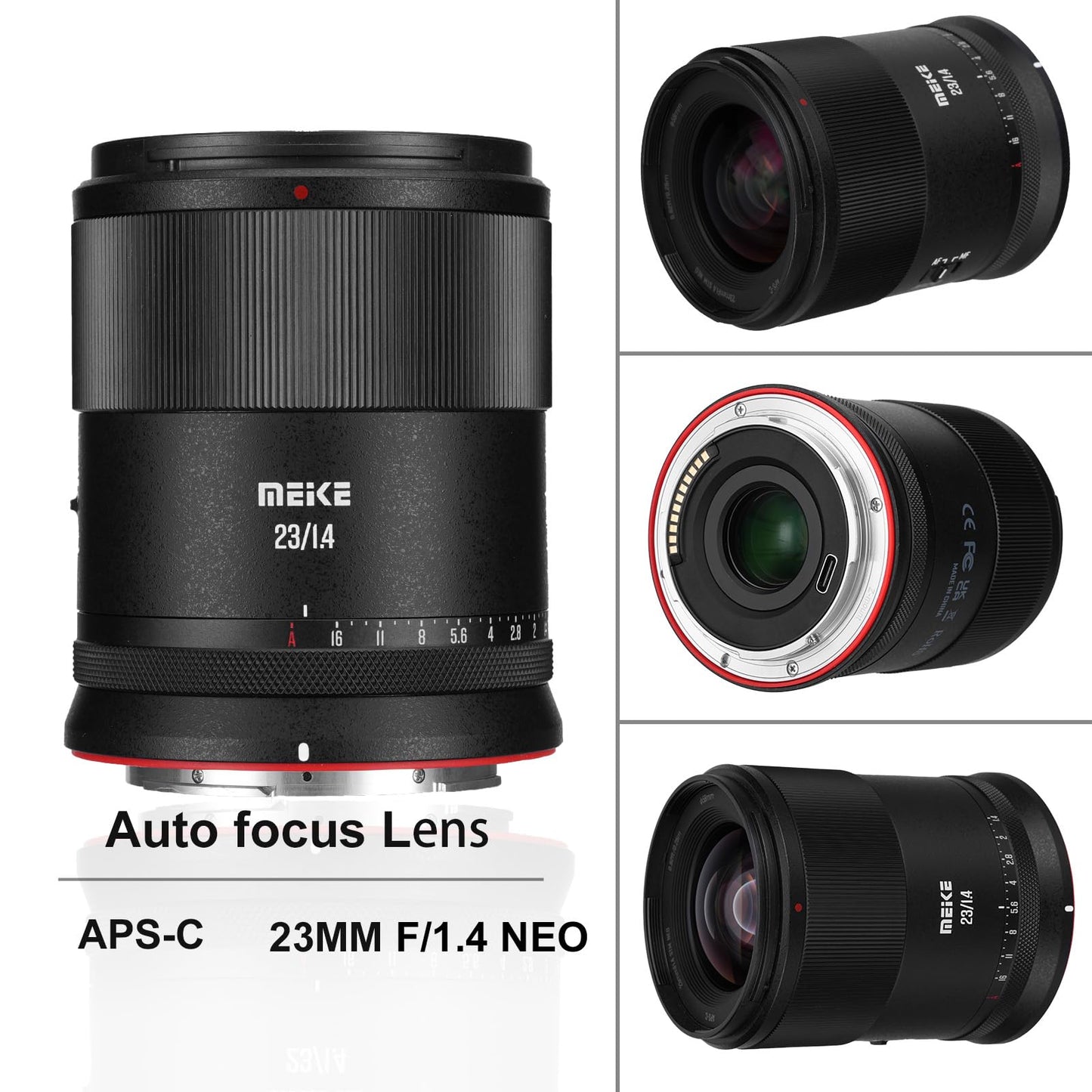 Meike 23mm F1.4 Ultra Wide Angle APS-C Frame STM Auto Focus Lens Fixed Prime Portrait Lenses for Nikon Z Mount Mirrorless Cameras Z30 Z50 Z fc and for Z5 Z6 Z7 Z9 Z6II Z6III Z7II Under APS-C Mode