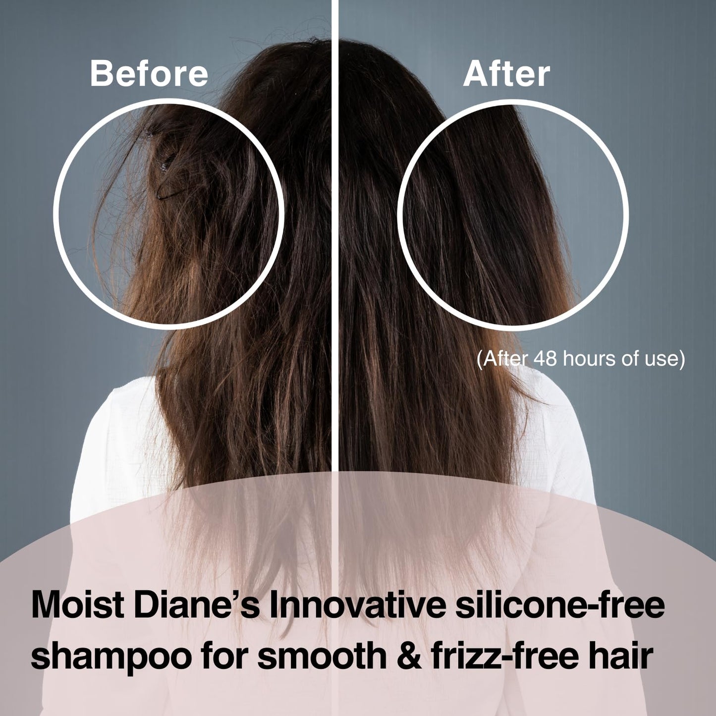 Moist Diane Curly Hair Shampoo for Women & Men, Argan Oil Shampoo for Thinning Hair with Keratin, Collagen Peptides& Apple Stem
