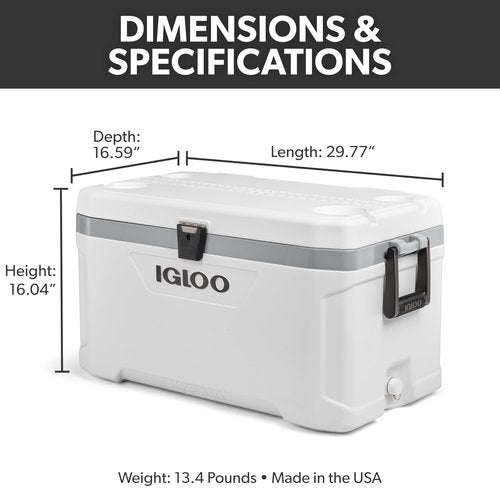 Igloo 70 QT Latitude Marine Ultra White Cooler