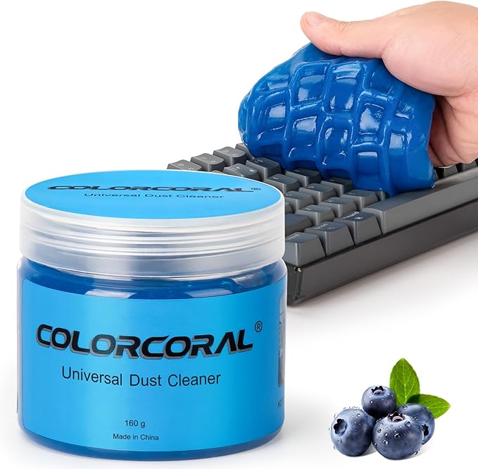 ColorCoral Universal Cleaning Gel for Office Electronic Products Keyboard Cleaner Dust Cleaning Gel for Car Interior Cleaning,Car Putty Reusable Slime goo, Magic Cleaning Putty for Vehicle Vents