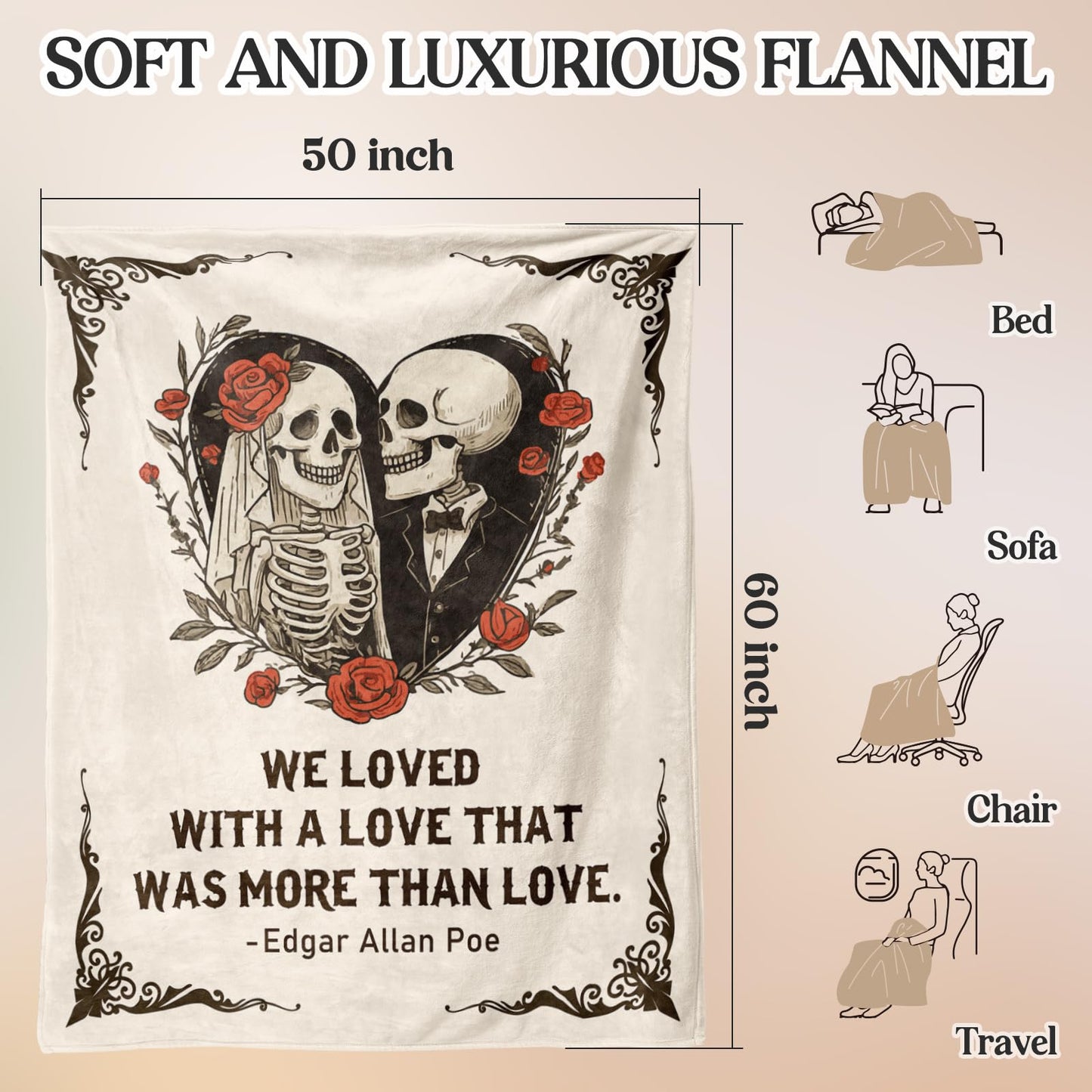 Gifts for Her Him, Anniversary Blanket Gifts for Men Women 60"x50", Anniversary Wedding Gifts for Wife Husband Couples Newlyweds, I Love You Gift, Christmas Birthday Present for Boyfriend Girlfriend