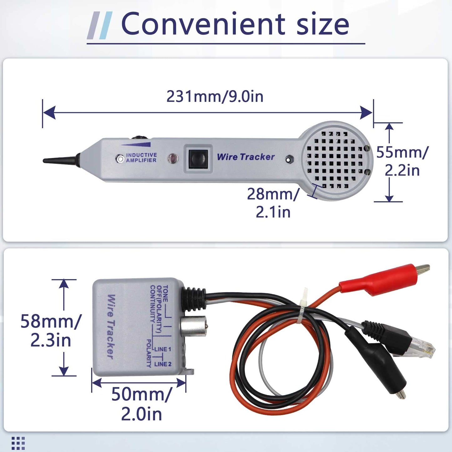 Chaoos Tone Generator kit, Wire Tracer Circuit Tester, 200EP High Accuracy Wire Tester Kit, Wires Tone Tracer, Multi-Tone Cable Test Kits with Inductive Amplifier for Network Cables Collation