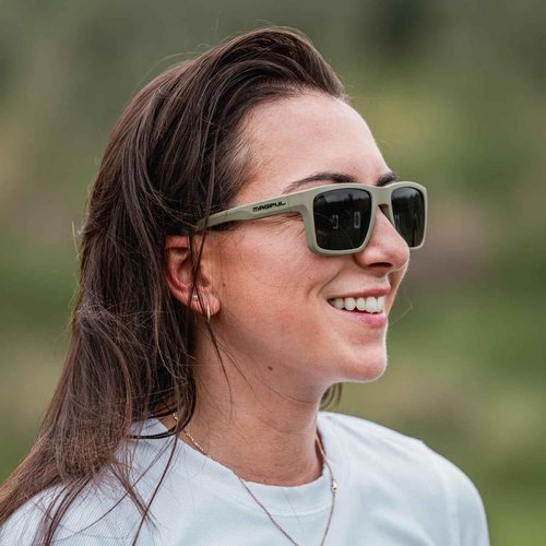 Magpul Rider Polarized Sunglasses Men's Premium Casual Sports Eyewear, Desert Verde Frame, Polarized Dark Gray Lens