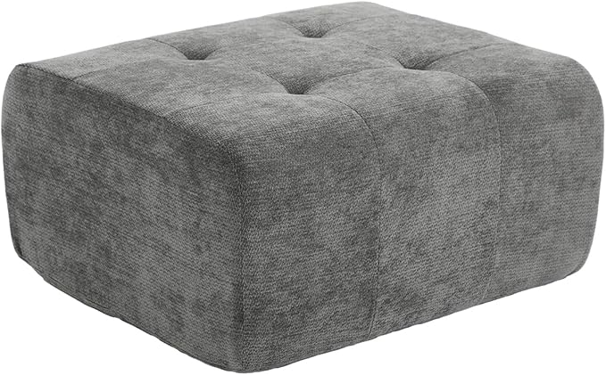 YAAREE Cloud Ottoman, Modern Boneless Modular Footstool for Modular Sectional Couch for Living Room, No Assembly, Grey