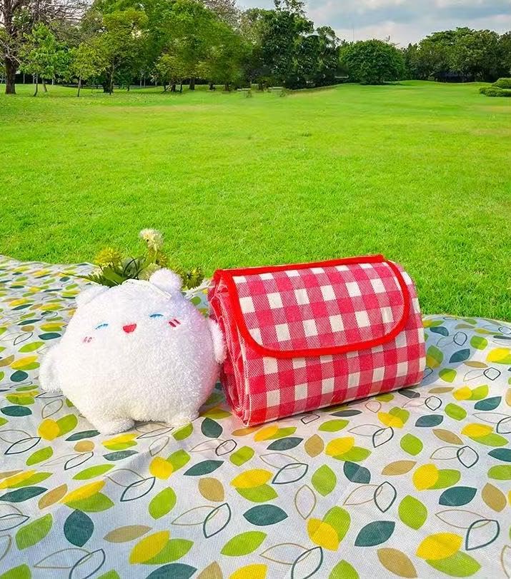 GO-CHUNRIQIN 80"x118"Sandproof Waterproof Picnic Blanket, Beach Mat for Outdoor Hiking Park,Portable with Tote Bag,Non-Sti...