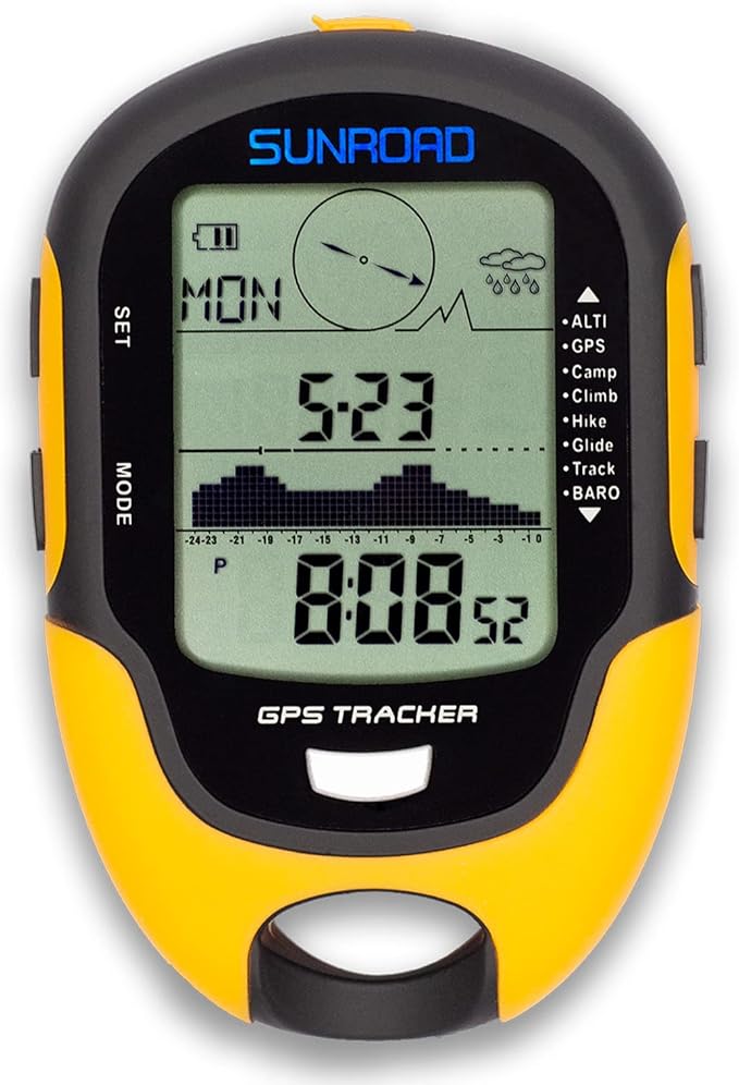Altimeter GPS Digital Waterproof Outdoor Altitude Pre-Warning Remind Compass Stopwatch Sports -Barometer Weather Forcast P...