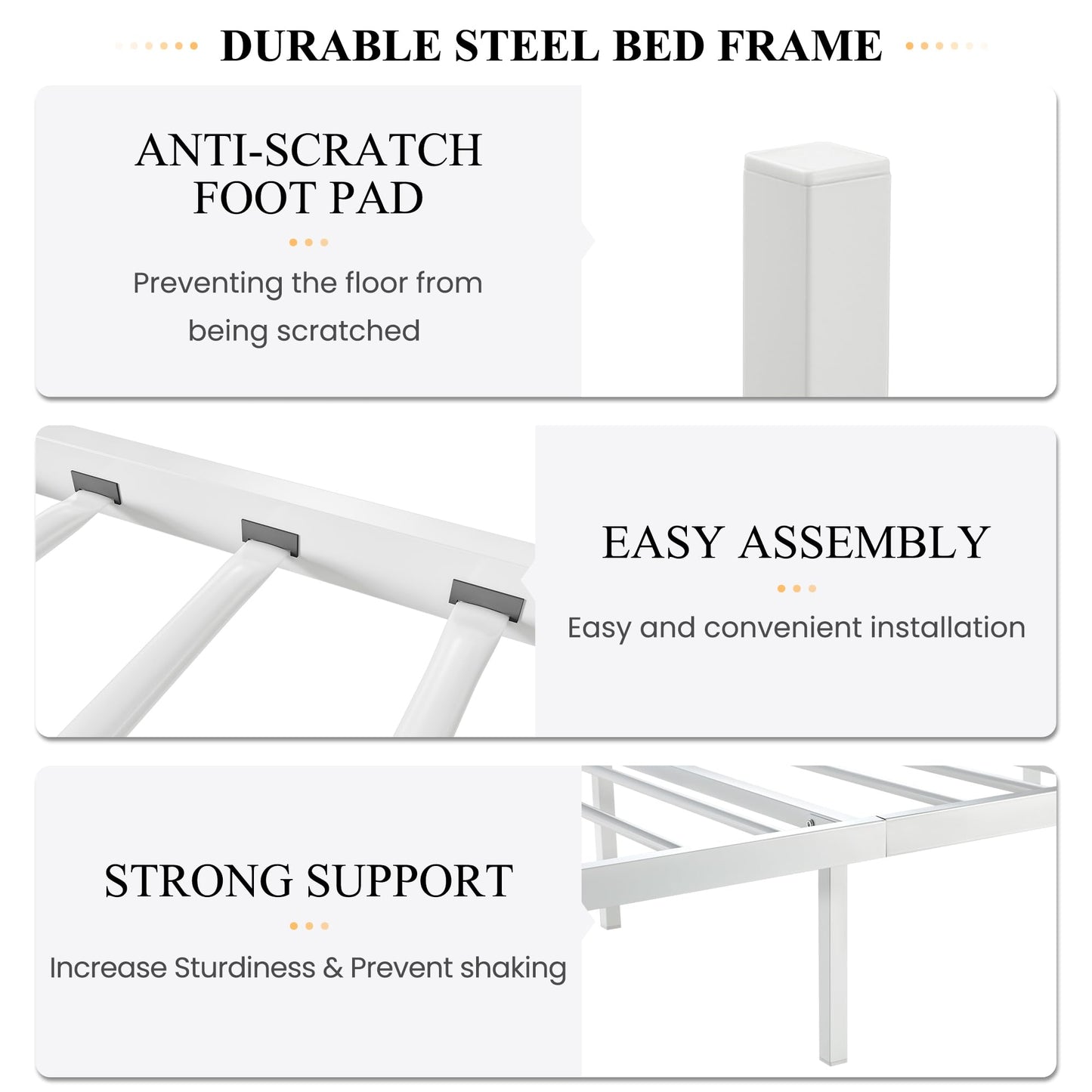 SHA CERLIN Twin Size Bed Frame for Kids,Metal Bed Frame with Butterfly Pattern Design Headboard & Footboard,No Box Spring Needed,Easy Assembly,White