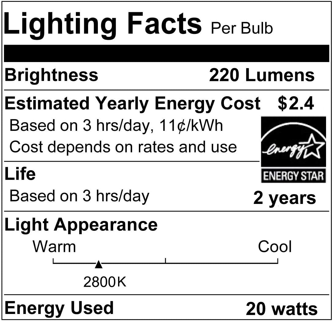 JCD 10PCS G8 Halogen Bulb 20W 120V, Bi-Pin Xenon Light Bulbs, Warm White, Dimmable, for Under Cabinet Puck Lights