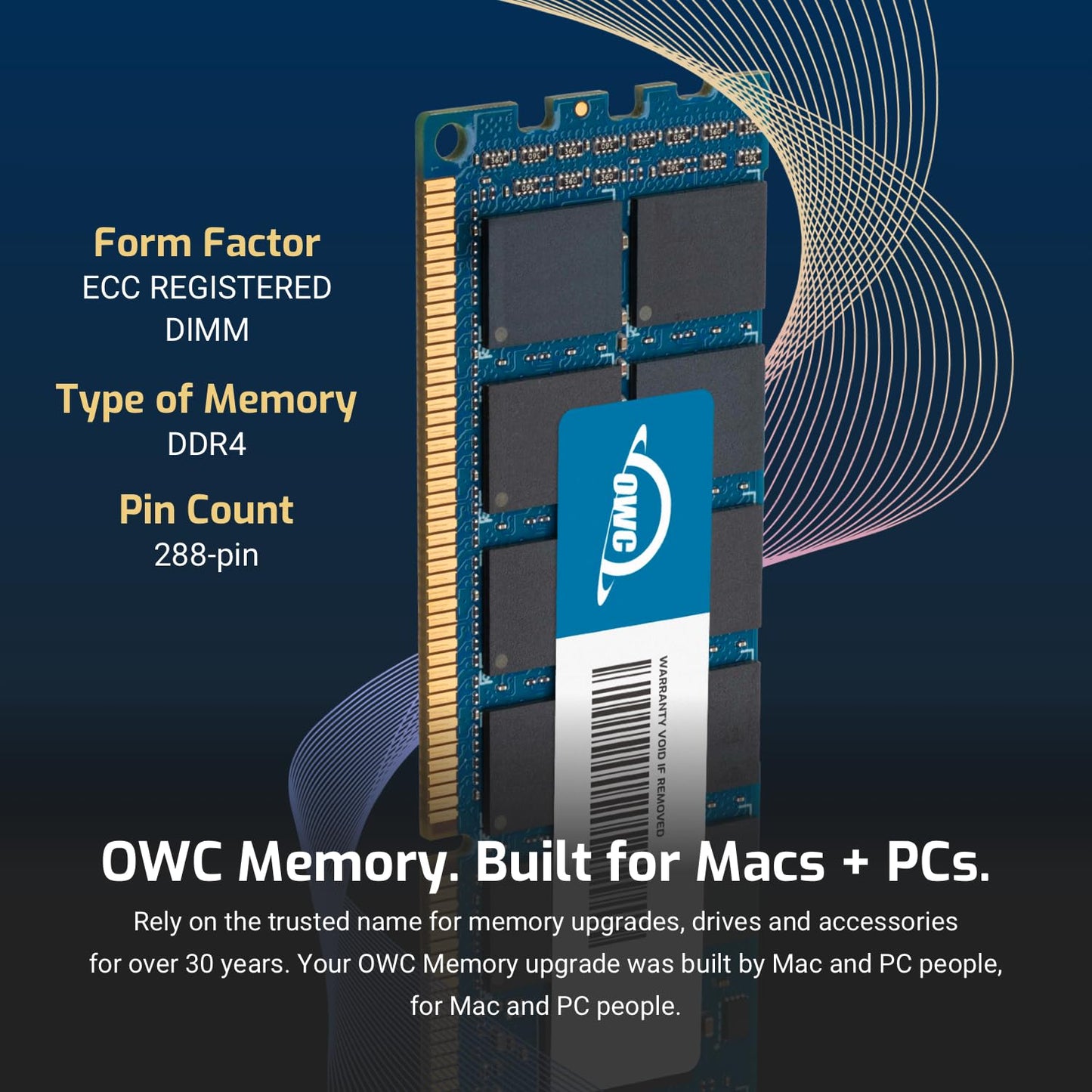 Owc 16Gb Ddr4 Ecc Registered Cl21 Pc4-23400 2933Mhz Sdram Memory Ram Upgrade Module Compatible With 2019 Mac Pro 7,1 (Owc2933D4M