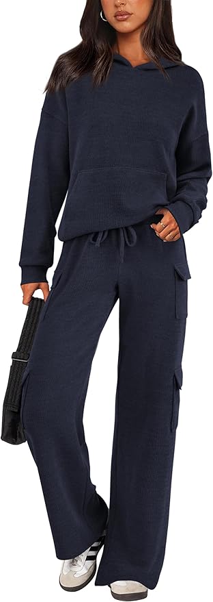 PRETTYGARDEN 2 Piece Sets for Women Fall 2026 Sweatsuits Outfits Lounge Matching Hoodie Set Travel Track Suits Winter Clothes