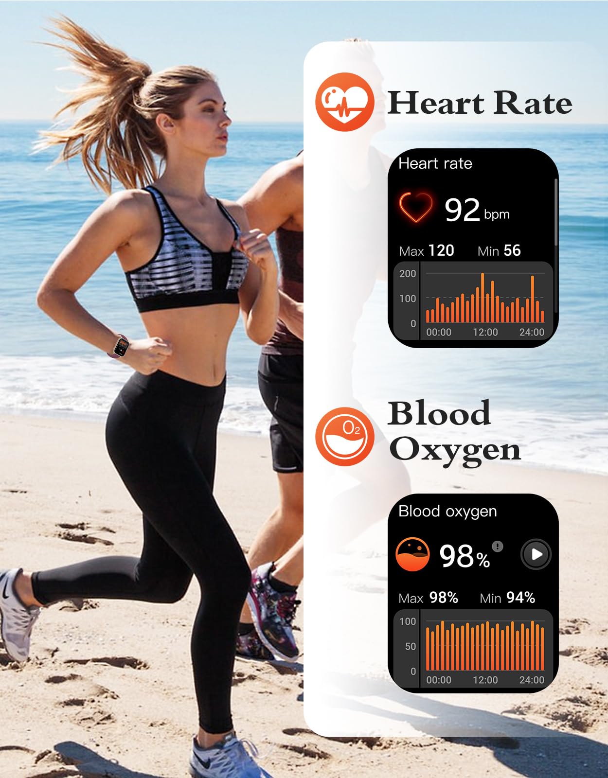 RUIMEN Smart Watches for Men Women (Answer/Make Calls, 2 Bands Included), 1.8" Smartwatch for iOS/Android Phones, Fitness Tracker Heart Rate/Sleep Monitor Digital Watch Waterproof Purple