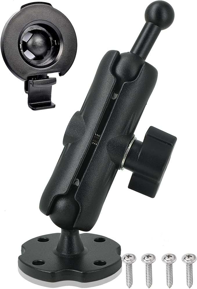 VAUBORTTI Aluminum GPS Mount with [17mm to 25mm Dual Ball Adapter], Fits Garmin GPS & Phone Holder, Replacement for Suctio...