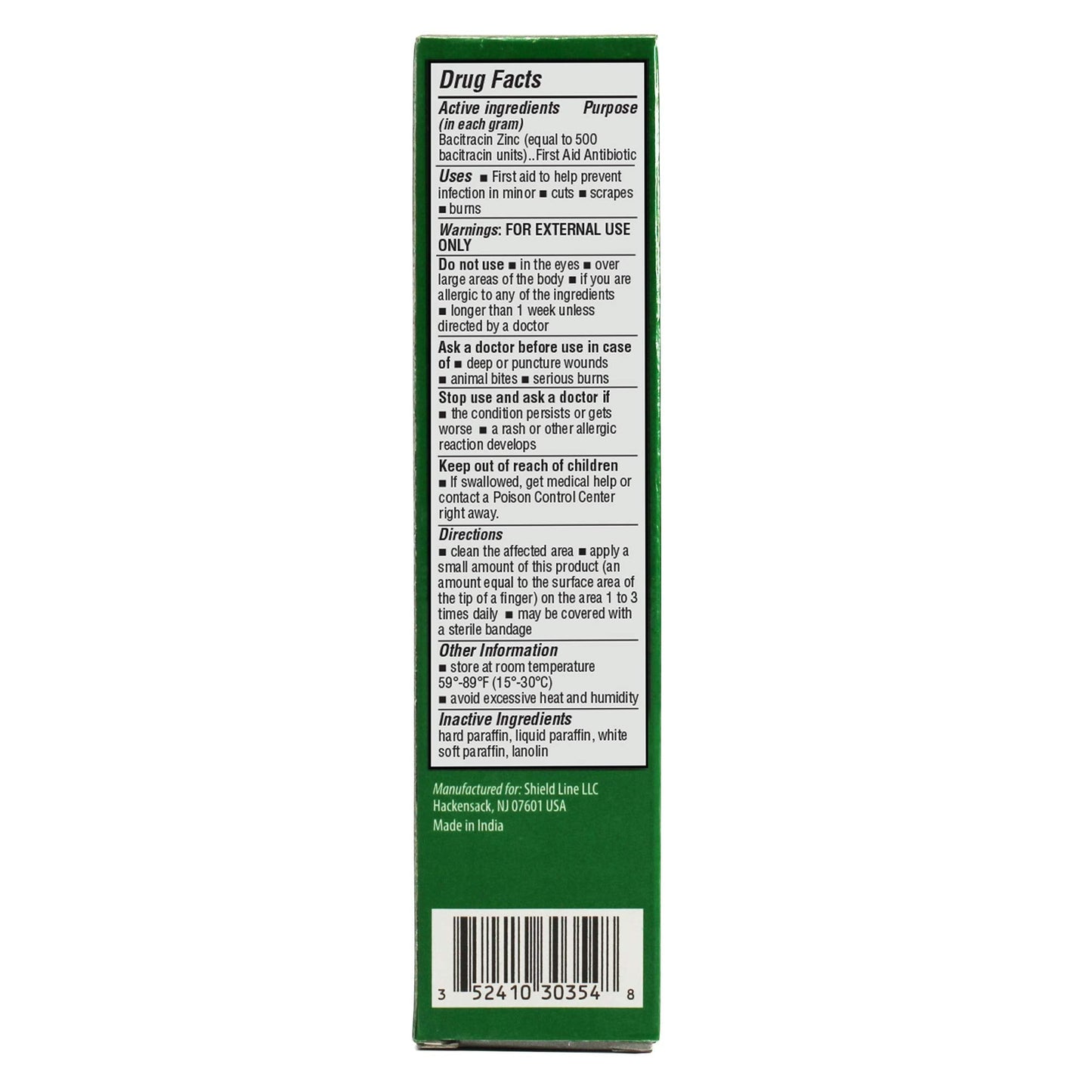 MED PRIDE Bacitracin with Zinc Ointment Antibiotic Bacitracin for Infection Prevention and Skin Relief, 1 Oz Tube