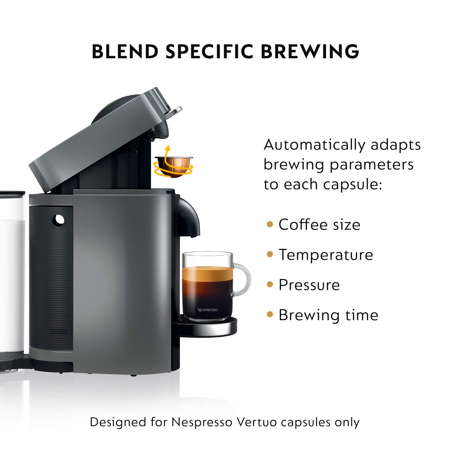 De'Longhi Nespresso Vertuo Plus Coffee and Espresso Maker by De'Longhi, Titan