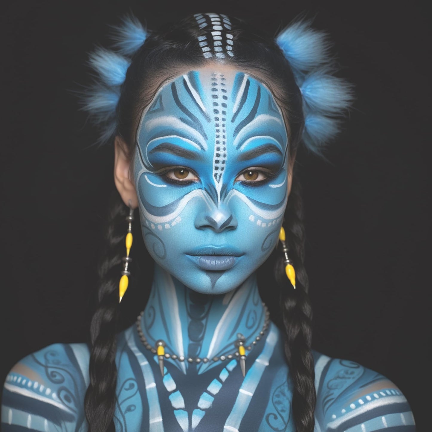 SUNNYVALE Halloween Light Blue Face Body Paint Stick Crea,Sweatproof Eye Black for Adults Sports, Hypoallergenic Grease Foundati