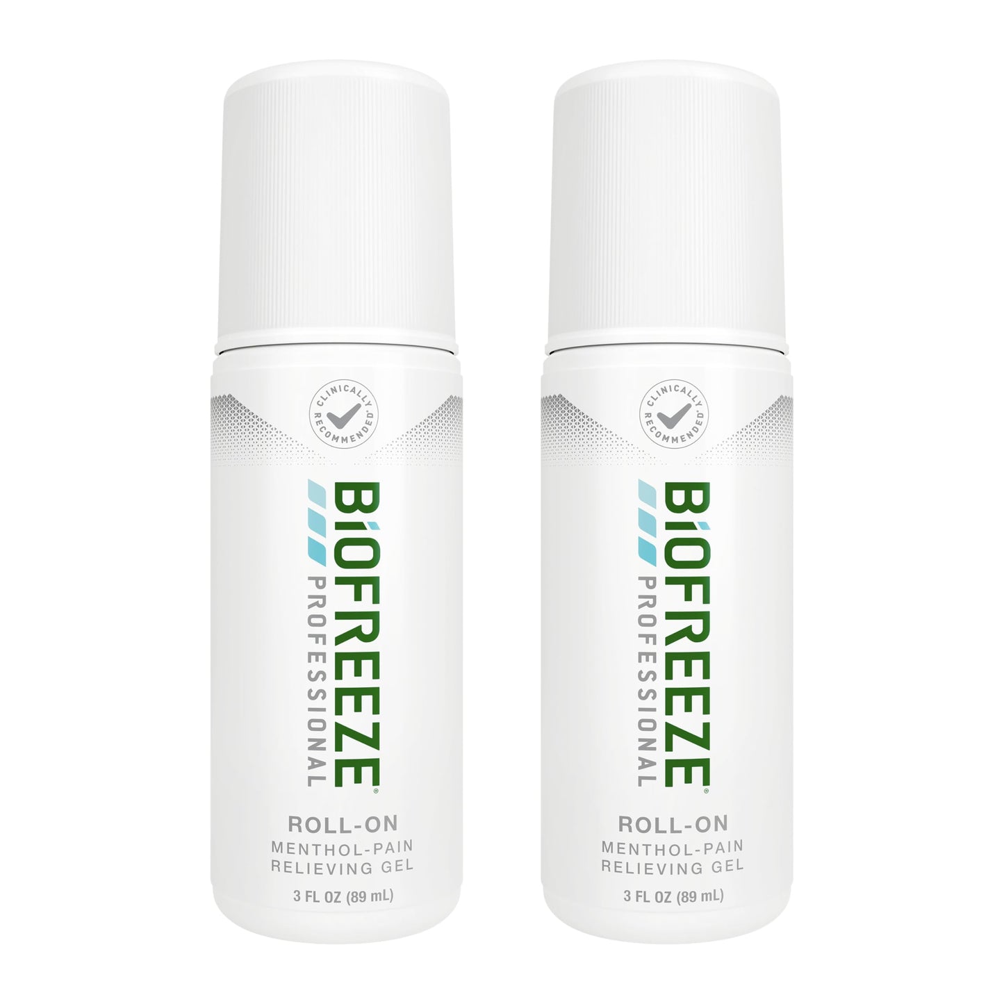 Biofreeze Professional Pain Relief Roll On for Knee, Neck, Hip, Joint, & Shoulder, Simple Backache Pain Reliever, Sore Muscle Relief, Roll-On Menthol Gel 3 Fl Oz (Pack of 2)