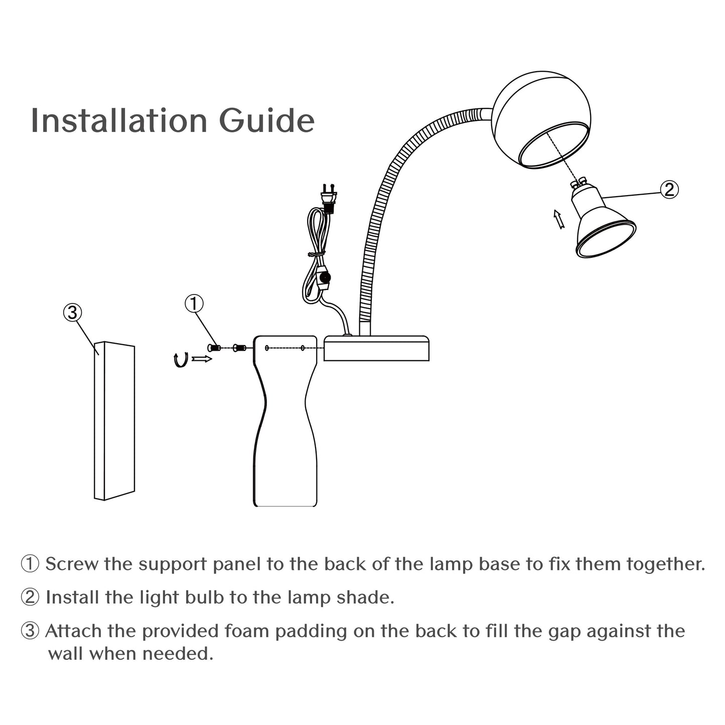 Solfres Patented Innovative Design Headboard Reading Light. No Drilling Book Light for Bedtime Reading. Dimmable LED Book Reading Lamp with Bulb. Movable & Flexible, Burlywood