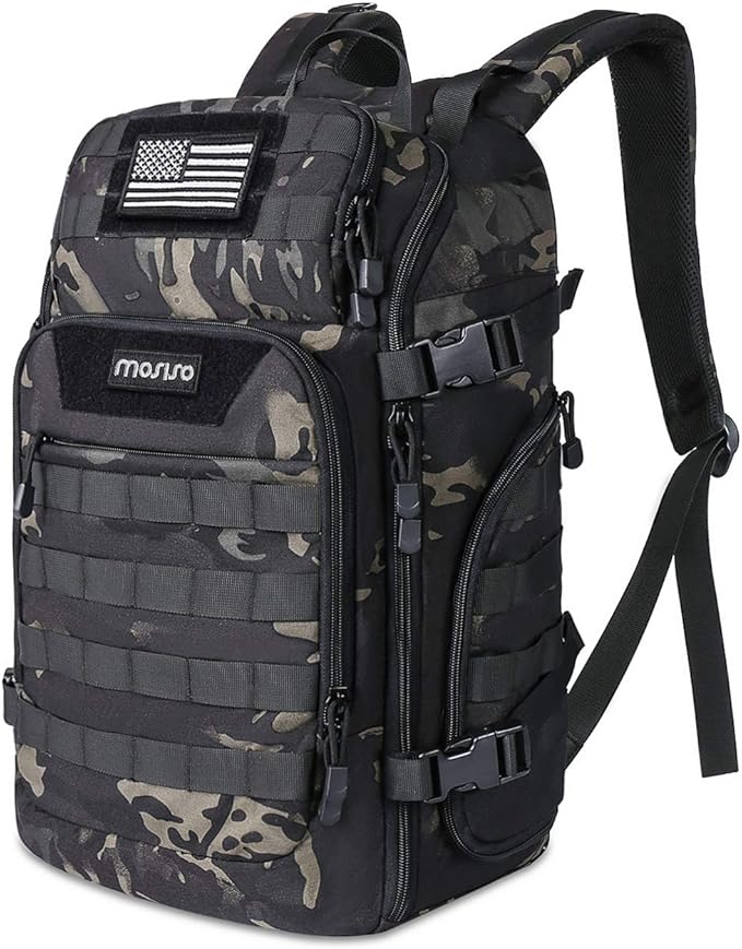 MOSISO 30L Tactical Backpack, Military Daypack 3 Day Assault Rucksack Outdoor Hiking Hunting Fishing Camping Training Shou...