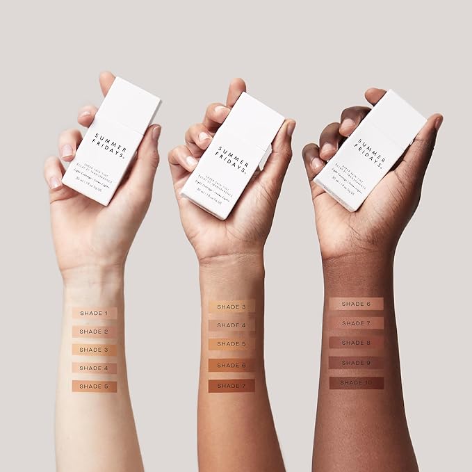 Summer Fridays Sheer Skin Tint - Tinted Moisturizer with Hyaluronic Acid - Helps Diminish Uneven Skin Tone - Sheer to Light Coverage - Shade 4.5 - Medium with Cool Peach Undertones (1 Fl Oz)