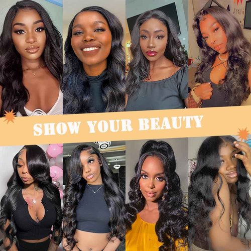 Hailriss 26 Inch 13x6 Lace Front Wigs Human Hair Body Wave Lace Frontal Human Hair Wigs for Women HD Transparent Lace Glueless Wigs Pre Plucked Hairline Brazilian Virgin Body Wave Wig