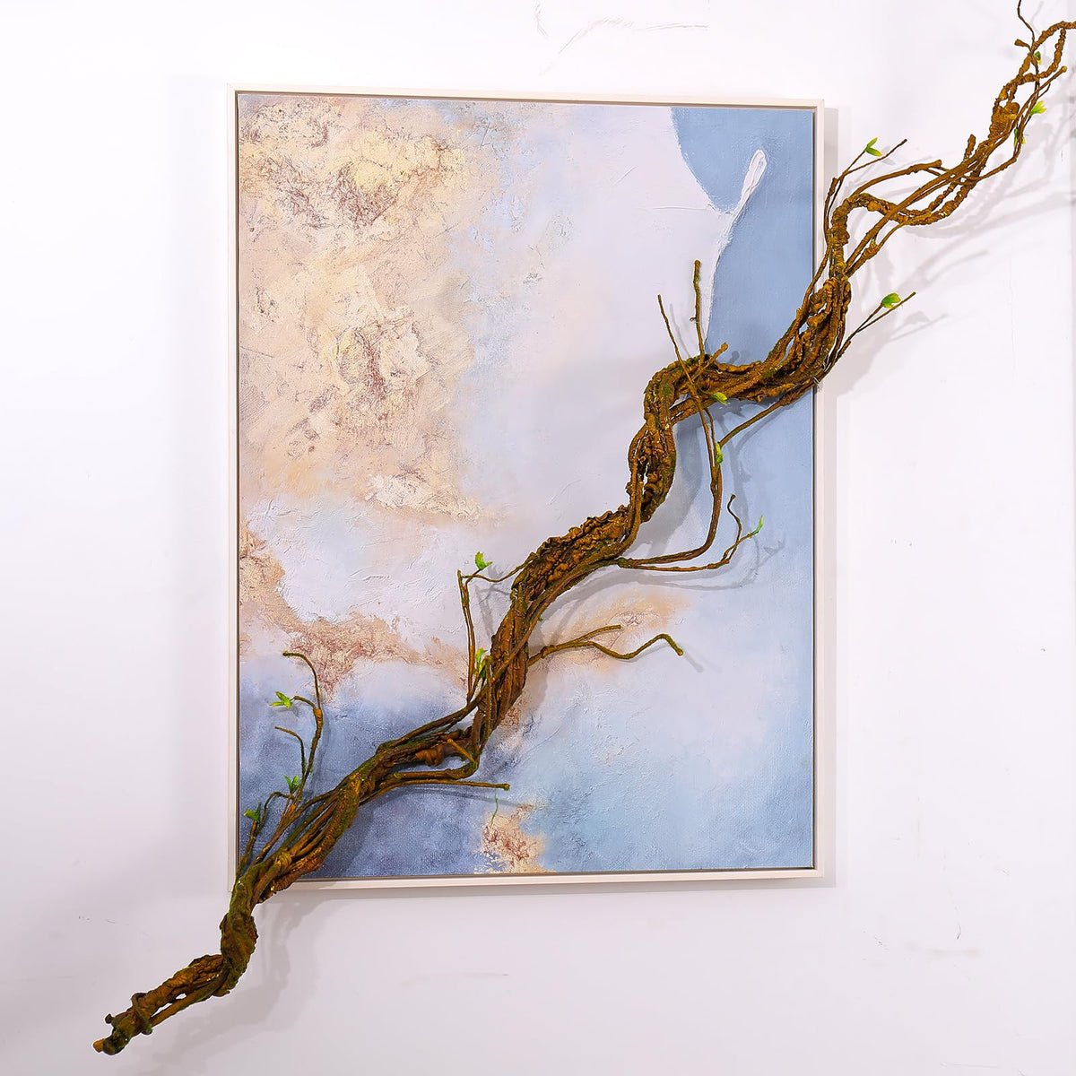 CONGZHANHH 1Pcs 63in Wall Hanging Artificial Plants Tree Trunk Fake Cherry Tree Branches Rattan Liana Cane Vine for Wedding Outdoor Garden Home Living Room Christmas Decoration