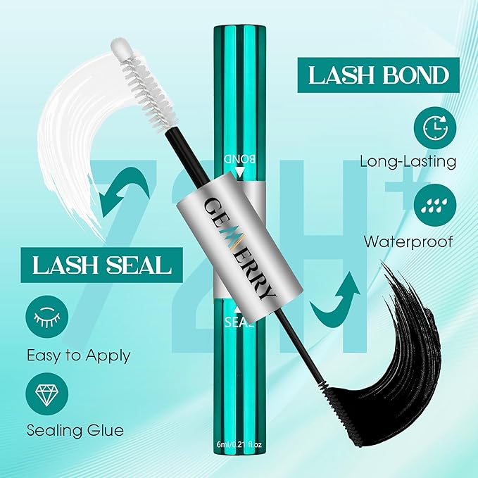 GEMERRY Lash Extension Kit DIY 280pcs Lash Clusters Kit Eyelash Extension Kit D Curl Individual Lashes Kit with Lash Bond and Seal Lash Tweezers for Self Use（30P-10-18mm)
