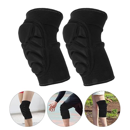 GOOHOCHY Kneeling Pads and Knee Protectors for Gardening and Flooring Work, Medium Size Sponge Cushion with Thick Breathable Shock-Absorbing Support, 1 Pair