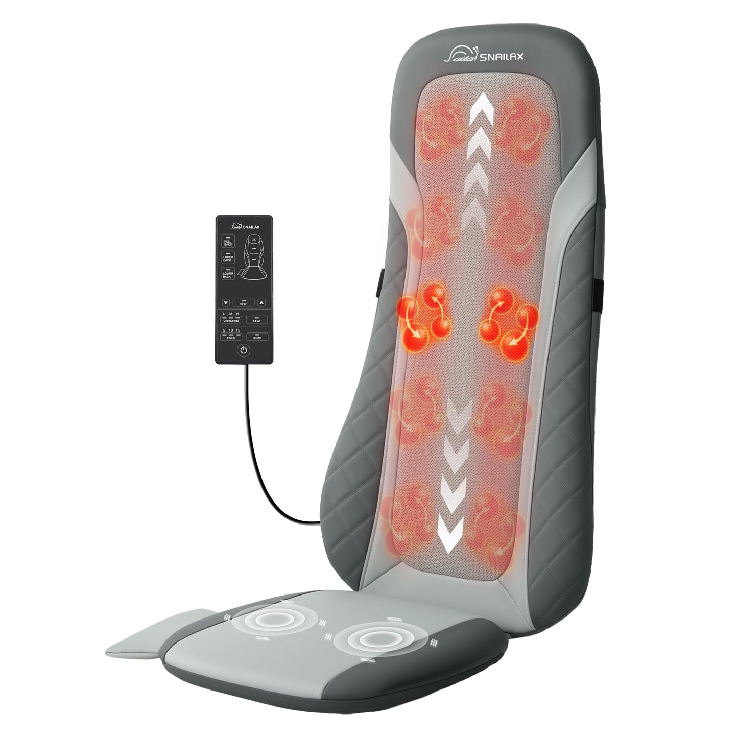 Shiatsu Back Massager with Heat,Full Back Massager for Pain Relief Deep Tissue,Longer Massage Chair Pad,Back Kneading Shiatsu or Rolling Massage for Chair, Fathers Day Dad Gifts for Men Husband