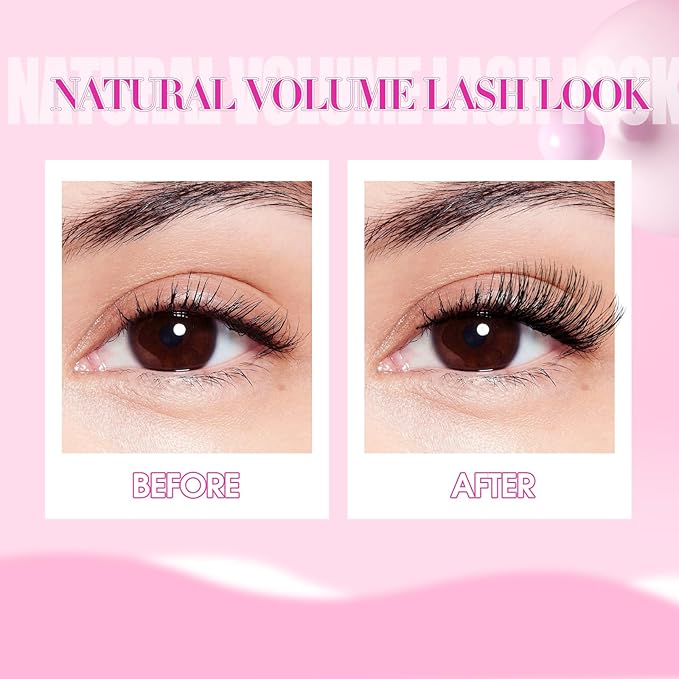 FADLASH False Eyelashes Kit 10 Pairs Faux Mink Lashes Wispy with Lash Bond and Seal and Tweezer Fake Eyelashes Natural Look Handmade Eyelashes Cat Eye Lashes Fake Lashes Strips (BY001 Kit)