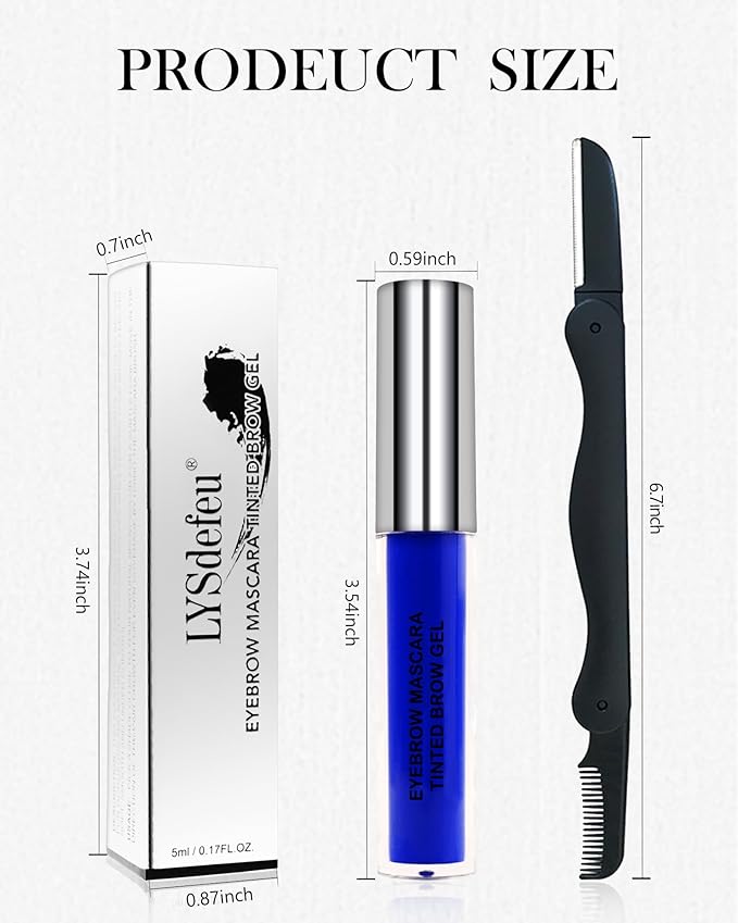 Tinted Eyebrow Mascara Gel-1Pcs Longlasting Waterproof Red Eyebrow Glue Colored Liquid Mascaras,Tint Brow Filler, Length Curling Mascara,Halloween Cosplay Party Eye Makeup Gift for Women-09