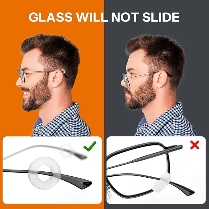 Glasses Cleaner Kit,Eyeglass Repair Kit- Eyeglass Cleaner |24H Anti Fog Lens Cleaner Spray| Microfiber Cleaning Cloth|3 in 1 Screwdriver| 6 Silicone Eyeglass Nose Pads with Screws| 2 Glasses Ear Grip