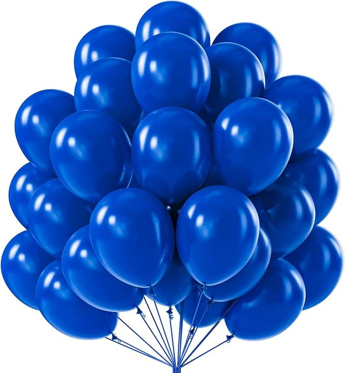 PartyWoo Royal Blue Balloons 52pcs 12 Inch Dark Blue Latex Helium Balloons for Birthday Gender Reveal Wedding Anniversary ...