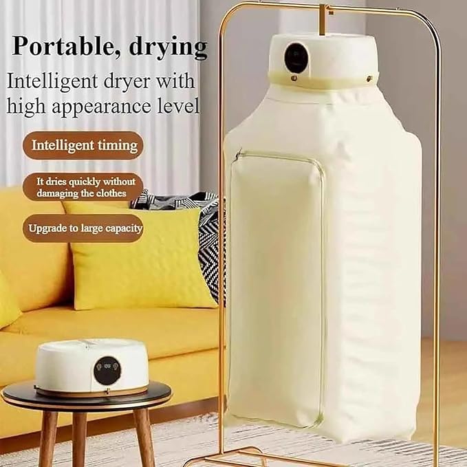 Upgraded Automatic Ironing Machine, Portable Clothes Dryer and Vertical Garment Steamer with Wireless Remote, Folding Compact Design for Home, Apartment and Travel
