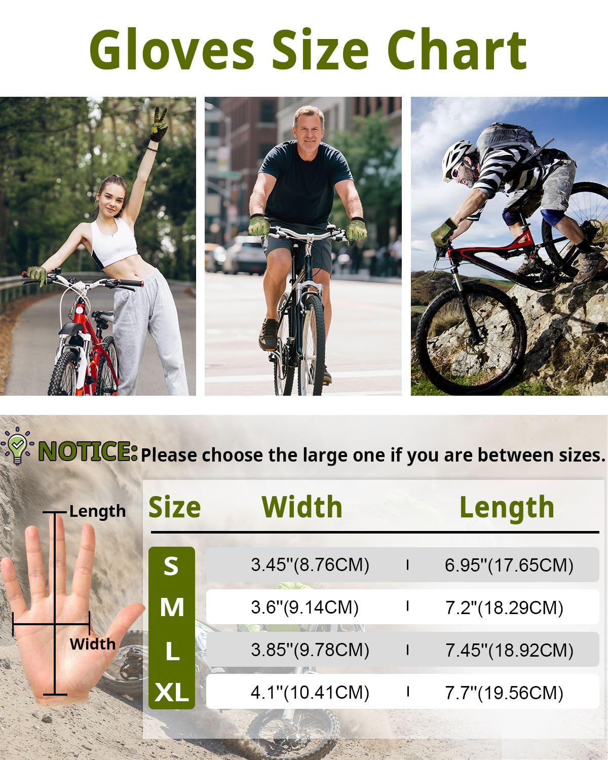 RIGWARL Bike Gloves for Men Women Cycling, Touchscreen Mountain Biking Gloves for Women, Non-Slip Lightweight Dirt Bike Riding Bicycle Glove for Summer Motorcycle MTB Off Road Racing