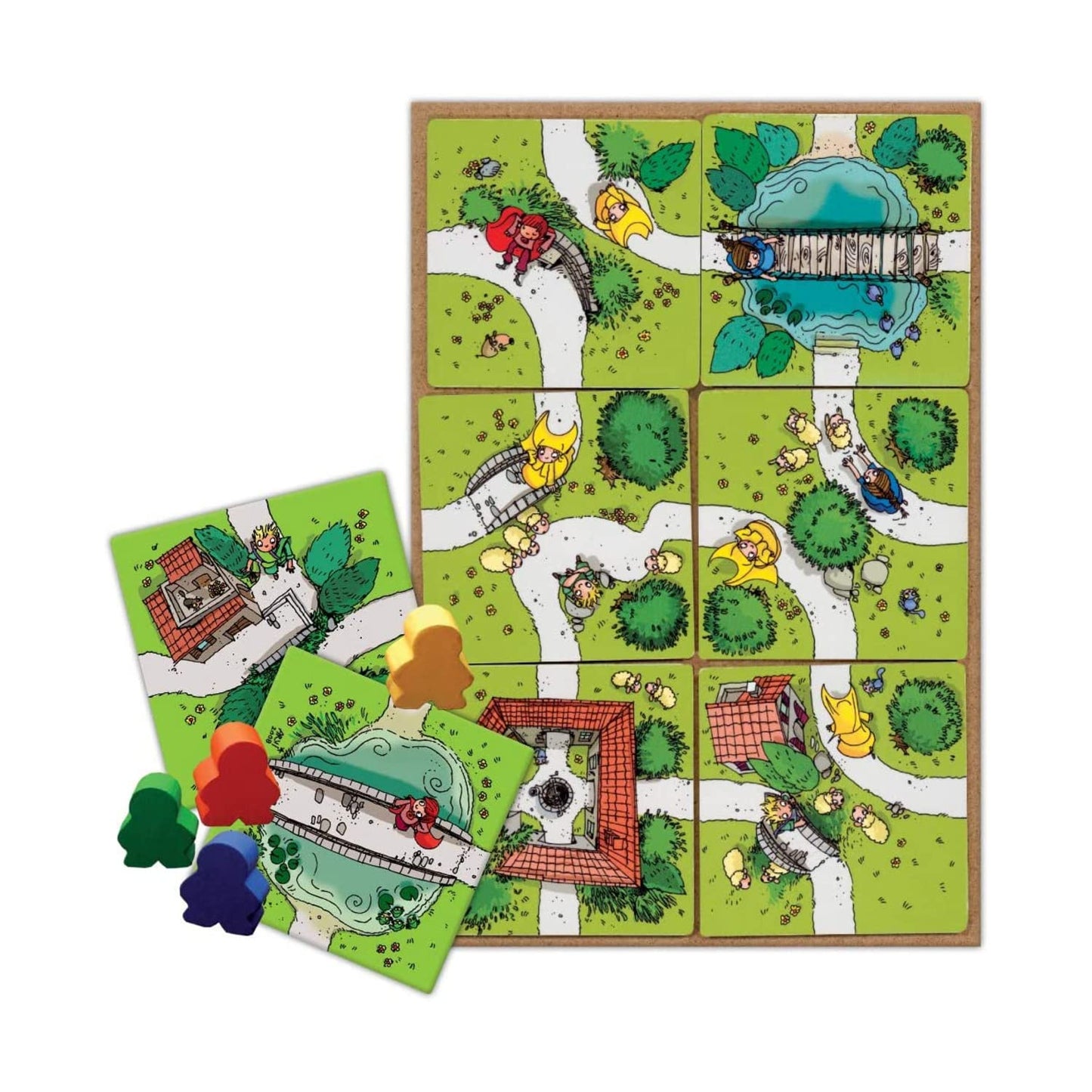 Asmodee My First Carcassonne Board Game - Medieval Strategy Game with Colorful Tile Placement, Family Fun for Kids & Adults, Ages 4+, 2-4 Players, 30 Minute Playtime