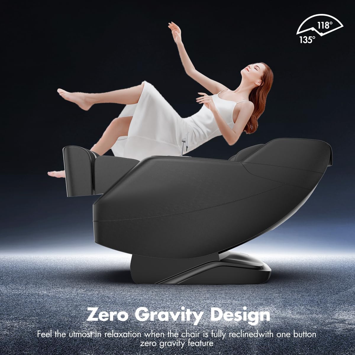 micmi Massage Chair Full Body, 4D Zero Gravity Massage Chair Recliner with Airbags SL-Track Shiatsu Massage, 12 Auto Modes, Back Heating, Touch Screen Controller