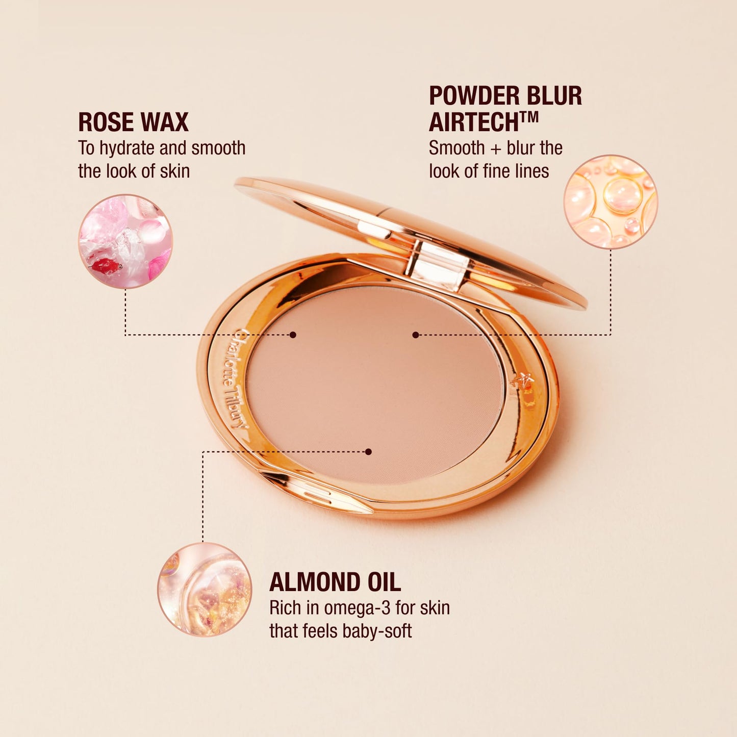 Charlotte Tilbury Airbrush Flawless Finish Setting Powder - Pore-Blurring Pressed Powder for Face Makeup to Minimize Shine with