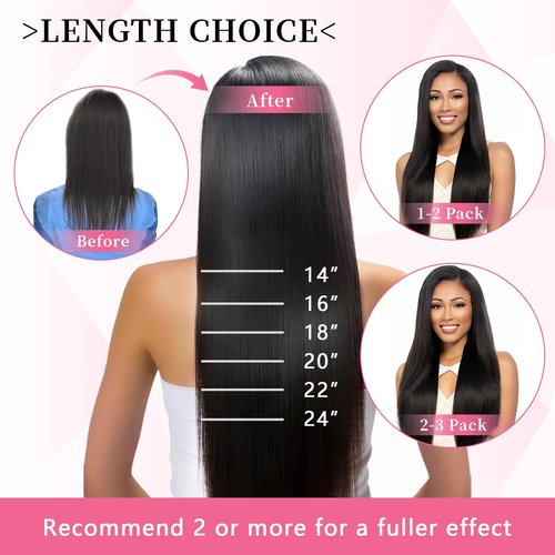 FBLhair 16 inch Seamless Clip in Hair Extensions Real Human Hair 110g 7pcs Invisible Soft PU Clip in Hair Extensions for Black Women Virgin Human Hair Extensions Clip ins 1B Natural Black Straight