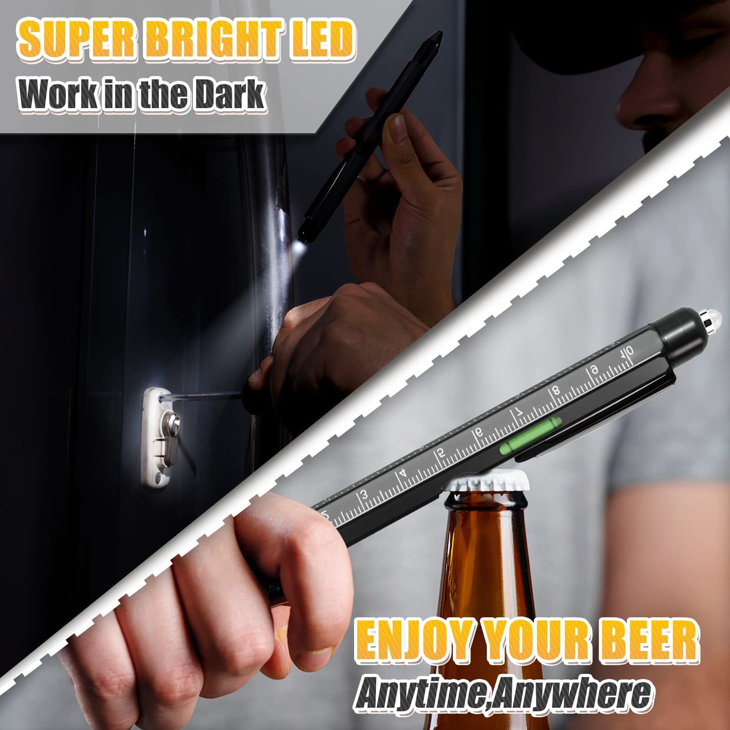 Stocking Stuffers for Men Adults, Gifts for Men 9 in 1 Multitool Pen, Mens Christmas Gifts for Dad, Boyfriend, Grandpa, Husband, Birthday Gifts for Men Who Have Everything, Birthday Gifts for Men