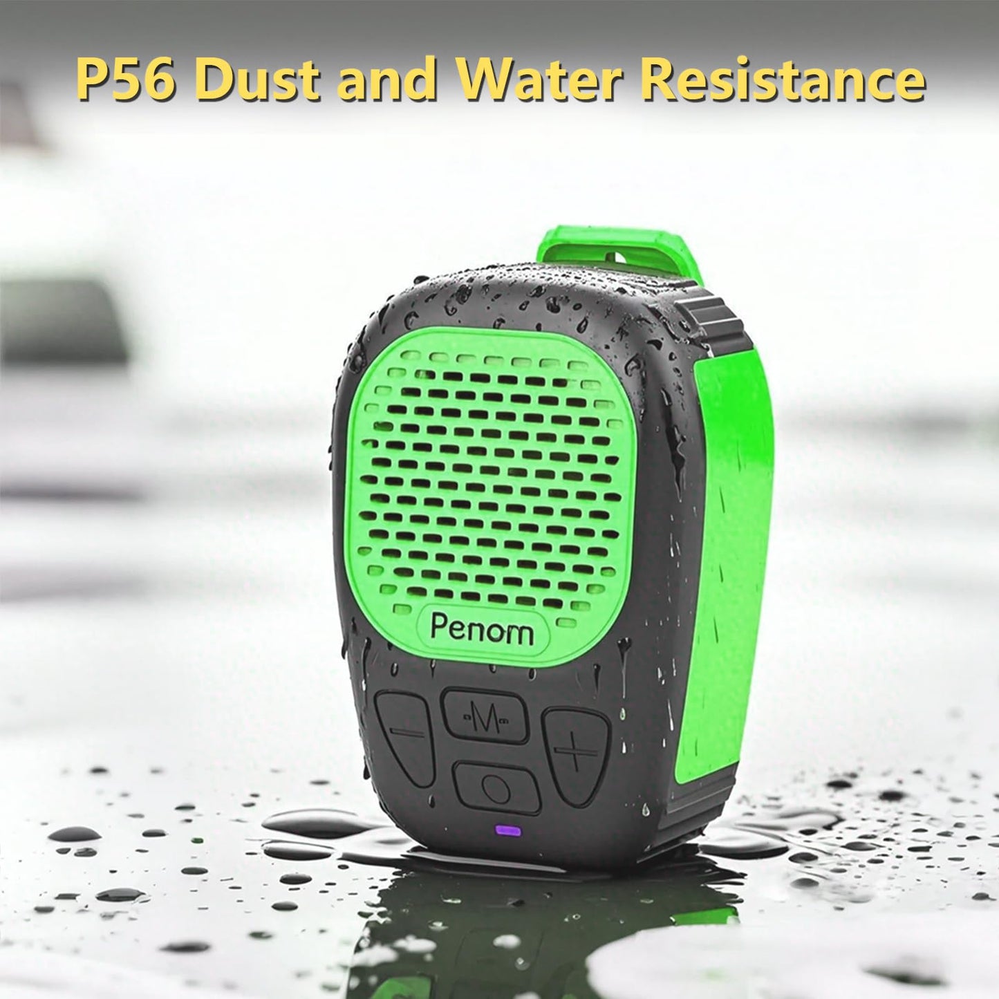 Penom Wearable Bluetooth Speaker, Water-Resistant Portable Speaker Bluetooth, Built In Mic For Hands-Free/Call, Suitable For Ind