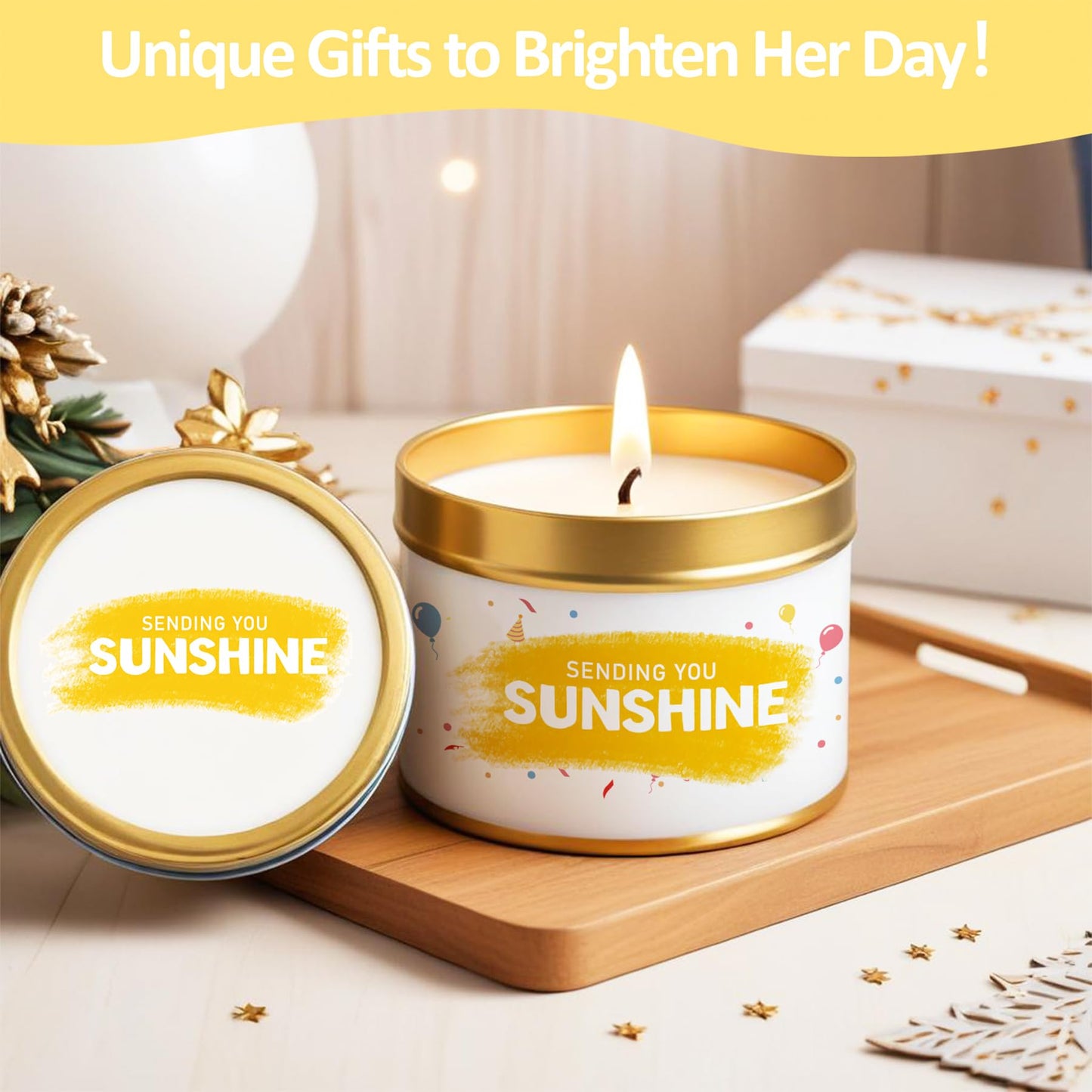 Sister Birthday Gifts, Sisters Gifts from Sister, Unique Gift for Sisters Christmas Gift Set Stocking Stuffer with 16oz Glass Cup -Brighten up Her Day!