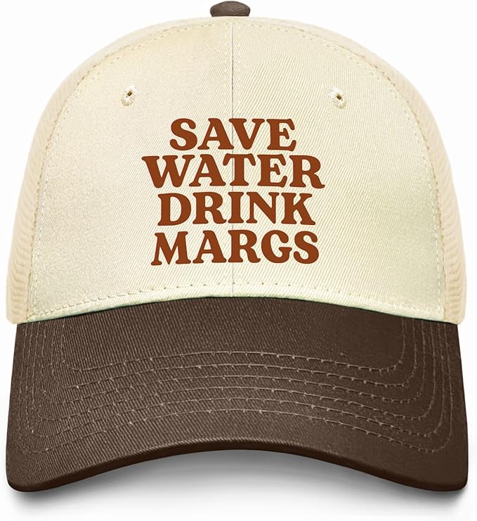 Save Water Drink Margs Hats for Men Aesthetic Washed Distressed Baseball Cap