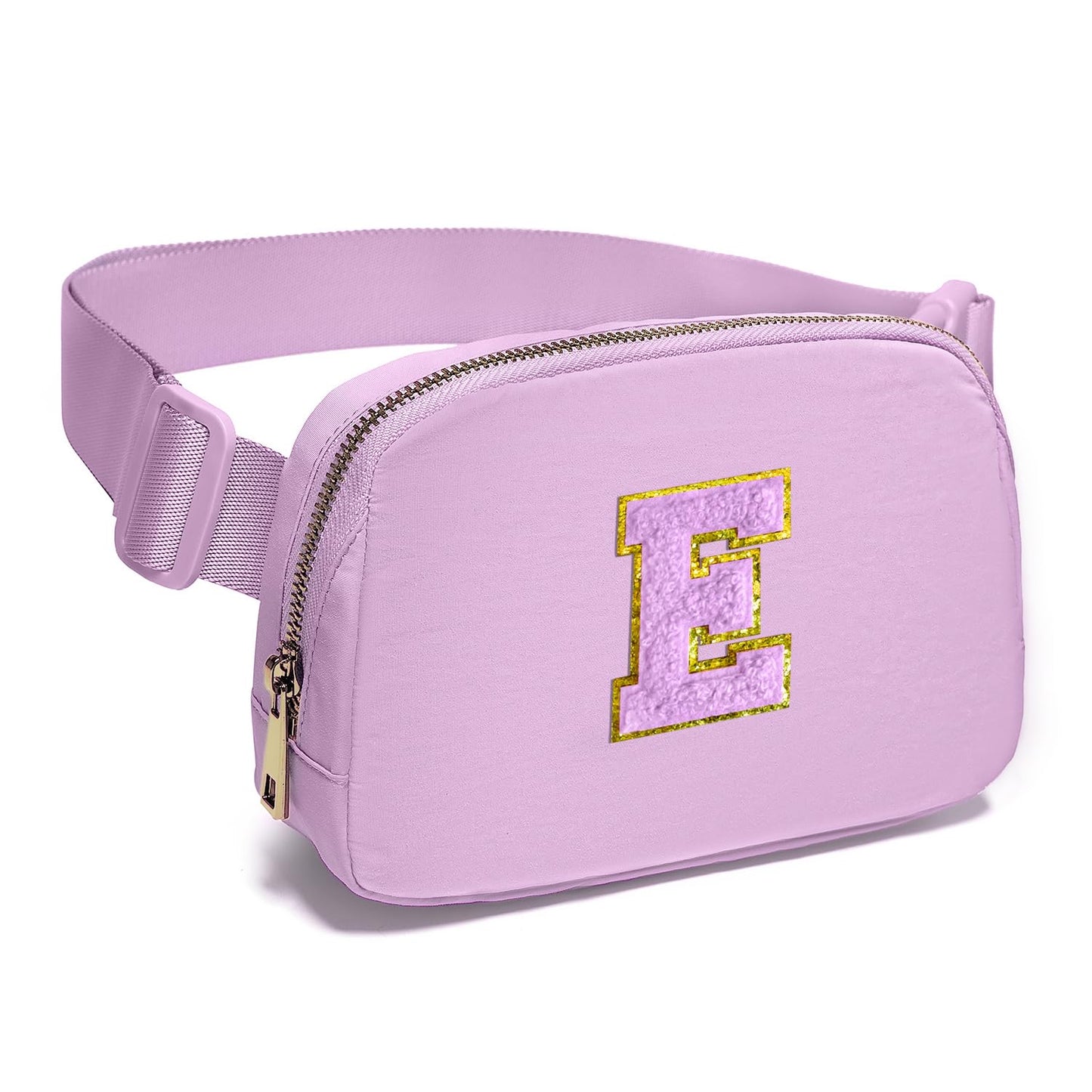 Gitus Gifts for 8 9 10 11 12 Year Old Girls Belt Bag Fanny Pack Crossbody Bags with Initial Letter Patch Cute Stuff Birthday Gifts for Teen Girls Women Personalized Trend Stuff (Lavender-E)