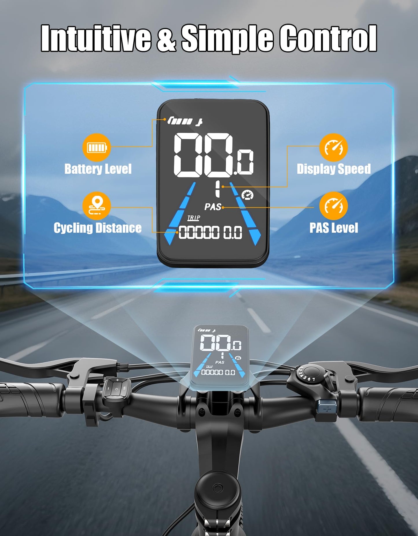 Pikabike Electric Bike for Adults, 1500W Motor Peak Ebike, 480Wh Removable Battery E Bike, Max 65Miles 28MPH, 26" Electric Mountain Bike, 7-Speed & Front Suspension, Electric Bicycle for Commute