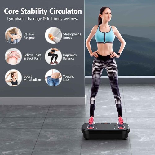 PUREROYI Vibration Plate Exercise Machine, Vibration Plate for Lymphatic Drainage 330 Lbs Capacity Whole Body Vibration Platform Machines Helps Weight Loss Shaping Toning Wellness Home Gyms Office